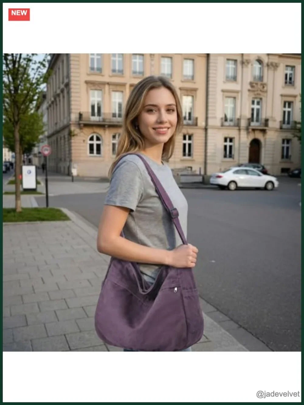 Large Canvas Hobo Crossbody Shoulder Tote Bag for Women, Messenger Purse Travel
